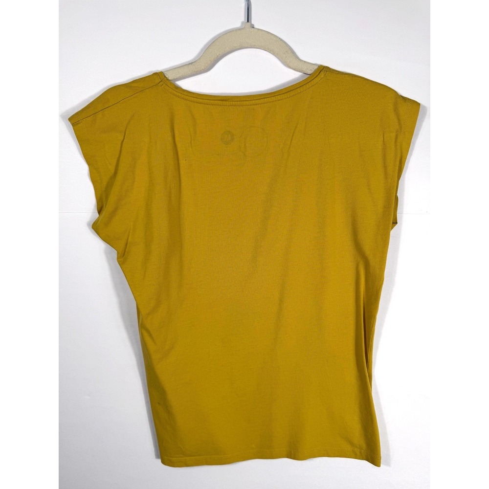 LUFALUFA Organic Cotton Graphic Tee Size Medium Mustard Yellow T-Shirt Portugal - Picture 2 of 6